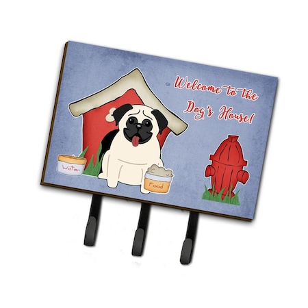 Carolines Treasures Dog House Collection Pug Cream Leash or Key Holder BB2758TH68